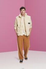 Men Esprit Beige Button-down cotton shirt Shirts XF4444659 - Image 2