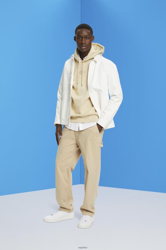 Men Esprit Beige Hoodie with logo chest print Sweatshirts & Hoodies XF4444639 - Image 2