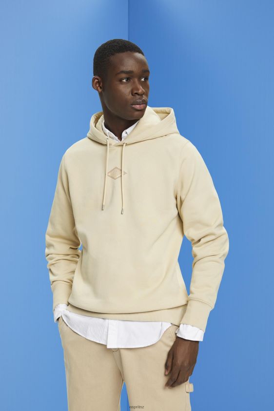 Men Esprit Beige Hoodie with logo chest print Sweatshirts & Hoodies XF4444639 - Image 1