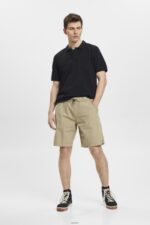 Men Esprit Beige Lightweight washed shorts Shorts XF4444758 - Image 2