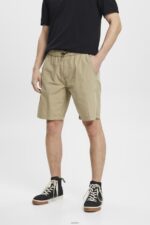 Men Esprit Beige Lightweight washed shorts Shorts XF4444758