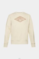 Men Esprit Beige Logo print sweatshirt Sweatshirts & Hoodies XF4444655 - Image 5