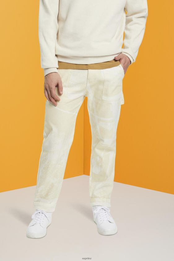 men_esprit_beige_straight_leg_cargo_trousers_with_pattern_trousers_pants_xf4444675.jpg Men Esprit Beige Straight leg cargo trousers with pattern Trousers & Pants XF4444675 - Image 1