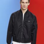 Men Esprit Black Bomber jacket Jackets XF4444676