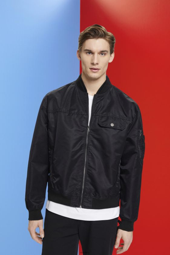 men_esprit_black_bomber_jacket_jackets_xf4444676.jpg Men Esprit Black Bomber jacket Jackets XF4444676 - Image 1