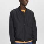 Men Esprit Black Bomber-style jacket Jackets XF4444766