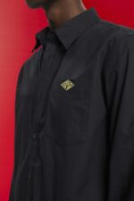 Men Esprit Black Button-down cotton shirt Shirts XF4444658 - Image 3