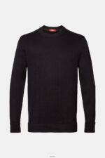 Men Esprit Black Cotton Crewneck Sweatshirt Sweatshirts & Hoodies XF4444578 - Image 5