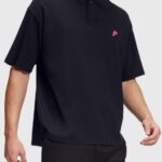 Men Esprit Black Dolphin Tennis Club Relaxed Polo Polos XF4444876