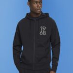 Men Esprit Black Full-length zip hoodie Sweatshirts & Hoodies XF4444633