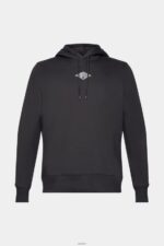 Men Esprit Black Hoodie with logo chest print Sweatshirts & Hoodies XF4444638 - Image 5