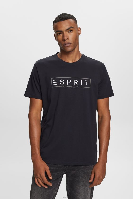 men_esprit_black_jersey_logo_t_shirt_100_cotton_t_shirts_xf4444733.jpg Men Esprit Black Jersey logo T-shirt, 100% cotton T-Shirts XF4444733 - Image 1