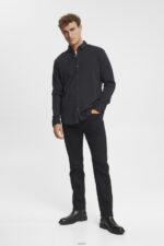 Men Esprit Black Jersey long sleeve, 100% cotton Shirts XF4444679 - Image 2
