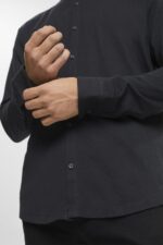 Men Esprit Black Jersey long sleeve, 100% cotton Shirts XF4444679 - Image 3