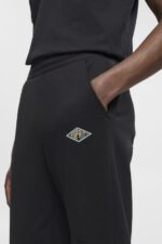 Men Esprit Black Joggers with logo print Joggers XF4444663 - Image 3