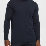 Men Esprit Black Knitted wool sweater Sweaters XF4444903