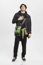Men Esprit Black Lightweight rain jacket with hood Jackets XF4444764 - Image 2