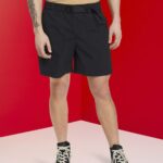 Men Esprit Black Lightweight washed shorts Shorts XF4444757