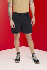 Men Esprit Black Lightweight washed shorts Shorts XF4444757