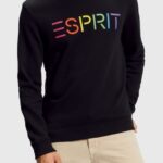 Men Esprit Black Logo print sweatshirt Sweatshirts & Hoodies XF4444868