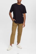 Men Esprit Black Plain T-shirt T-Shirts XF4444928 - Image 2