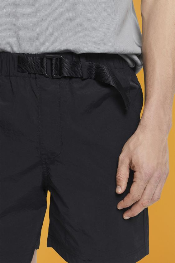 Men Esprit Black Shorts with integrated belt Shorts XF4444671 - Image 3