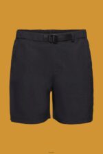Men Esprit Black Shorts with integrated belt Shorts XF4444671 - Image 5