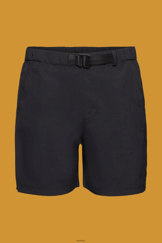 Men Esprit Black Shorts with integrated belt Shorts XF4444671 - Image 5