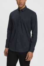 Men Esprit Black Slim fit shirt Shirts XF4444913