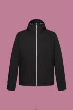 Men Esprit Black Softshell jacket with a hood Jackets XF4444728 - Image 5