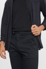 Men Esprit Black Stretch cotton chinos Trousers & Pants XF4444902 - Image 3