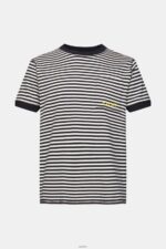 Men Esprit Black Striped knitted t-shirt T-Shirts XF4444898 - Image 5