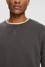 Men Esprit Black Sustainable crew neck sweatshirt Sweatshirts & Hoodies XF4444935 - Image 3