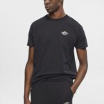 Men Esprit Black T-shirt with logo print T-Shirts XF4444598