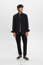 Men Esprit Black Utility shirt, 100% cotton Shirts XF4444571 - Image 2
