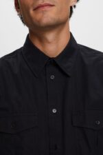 Men Esprit Black Utility shirt, 100% cotton Shirts XF4444571 - Image 3