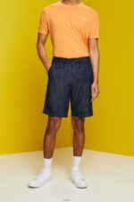 Men Esprit Blue Black Chino shorts in a jeans look Shorts XF4444614