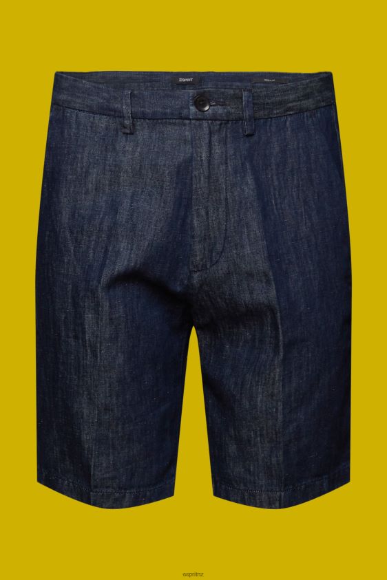 Men Esprit Blue Black Chino shorts in a jeans look Shorts XF4444614 - Image 5