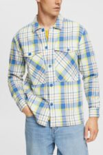 Men Esprit Blue Checked shirt Shirts XF4444886