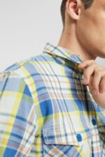 Men Esprit Blue Checked shirt Shirts XF4444886 - Image 3