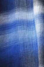 Men Esprit Blue Cotton and hemp blended checquered tartan shirt Shirts XF4444715 - Image 4
