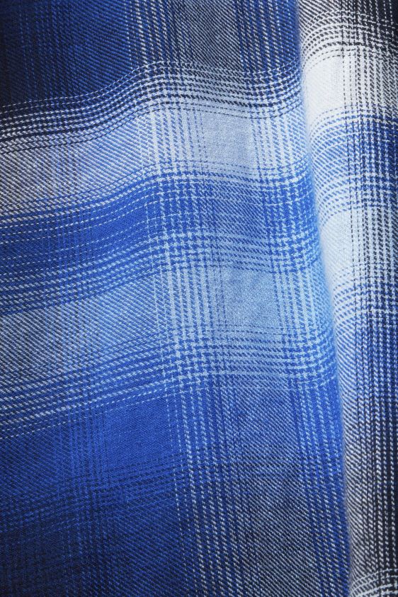 Men Esprit Blue Cotton and hemp blended checquered tartan shirt Shirts XF4444715 - Image 4
