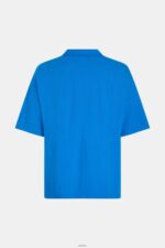 Men Esprit Blue Dolphin Tennis Club Relaxed Polo Polos XF4444878 - Image 5
