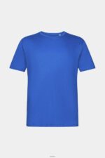 Men Esprit Blue Flecked jersey t-shirt T-Shirts XF4444781 - Image 5