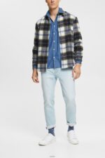 Men Esprit Blue Medium Wash Denim shirt Shirts XF4444833 - Image 2