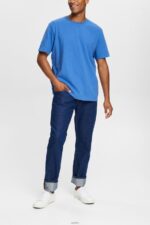 Men Esprit Blue Plain T-shirt T-Shirts XF4444931 - Image 2