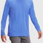 Men Esprit Blue Regular solid jersey t-shirt T-Shirts XF4444861