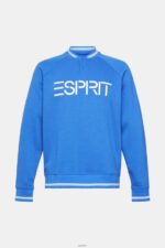 Men Esprit Blue Relaxed fit logo sweatshirt Sweatshirts & Hoodies XF4444783 - Image 5