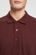 Men Esprit Bordeaux Red Long sleeve polo shirt Polos XF4444821 - Image 3