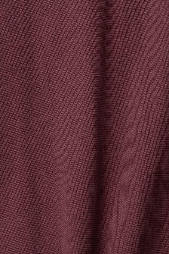 Men Esprit Bordeaux Red Waffle pique long sleeve top Long Sleeve XF4444825 - Image 4